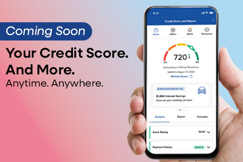 SavvyMoney Credit Score coming soon!
